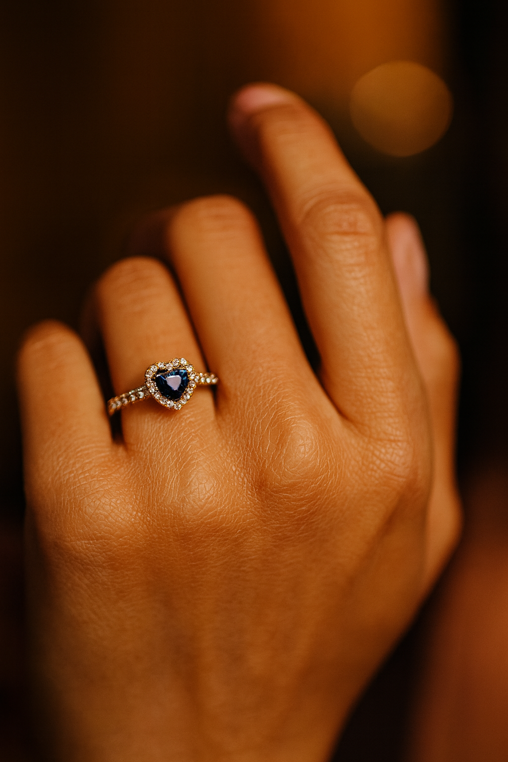 Heart Halo Gemstone Ring in 925 Sterling Silver