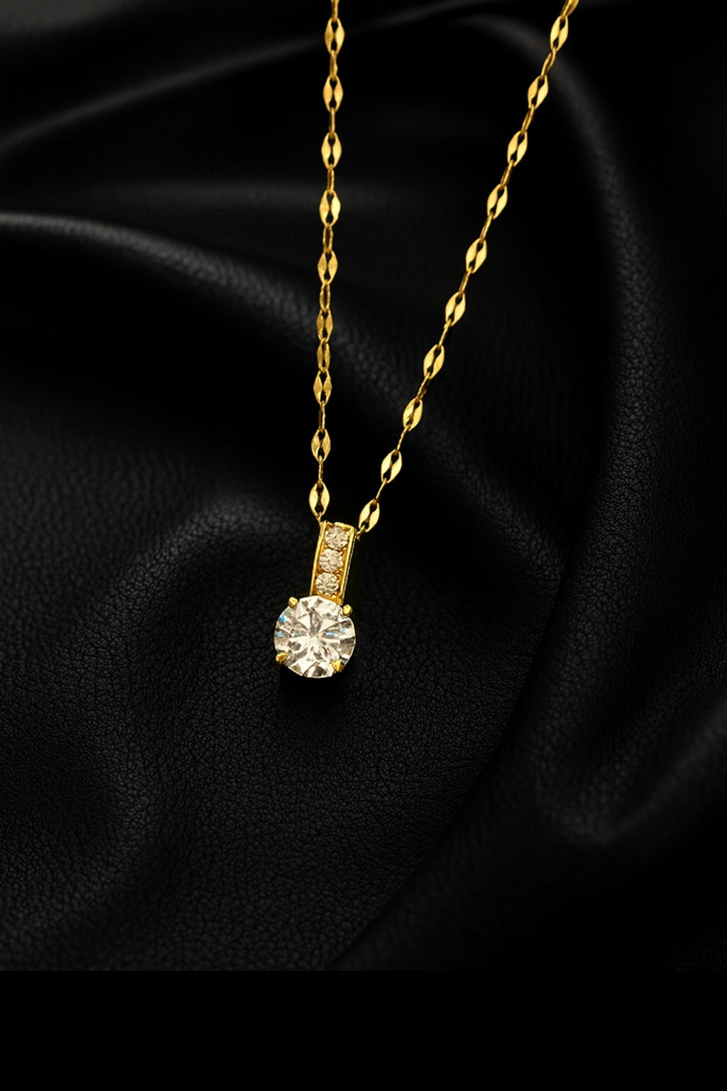 Classic Solitaire Spark Pendant Necklace