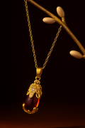 Golden Dragon Claw Pendant Necklace
