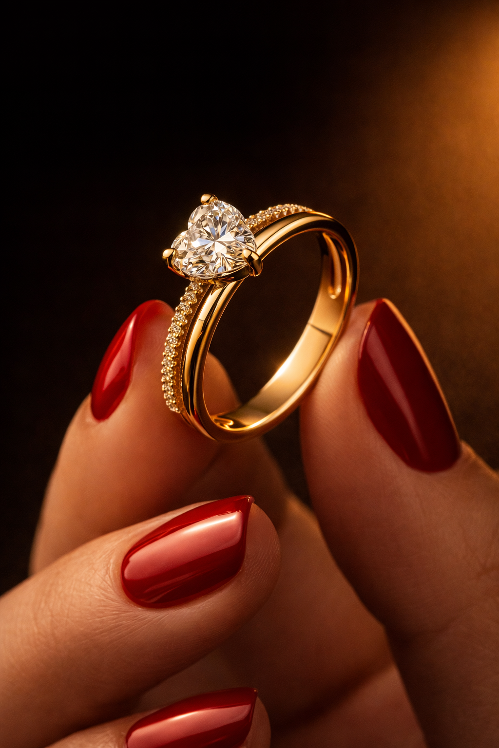 14k Gold-plated Double Band Heart Ring