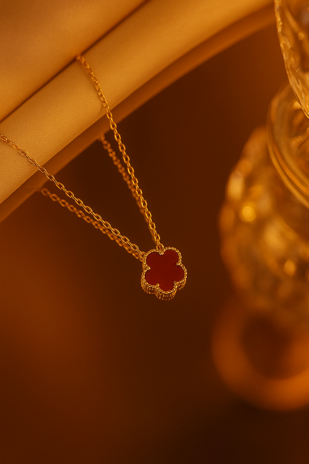 Luxe Clover Bead Necklace