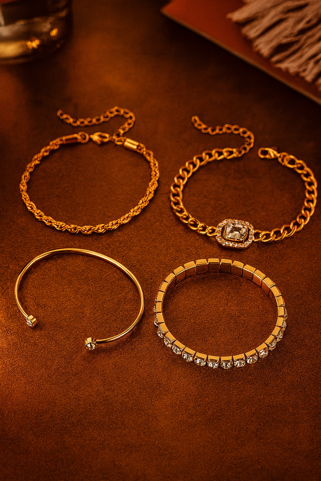 Radiant Elegance 4-Piece Bracelet Set