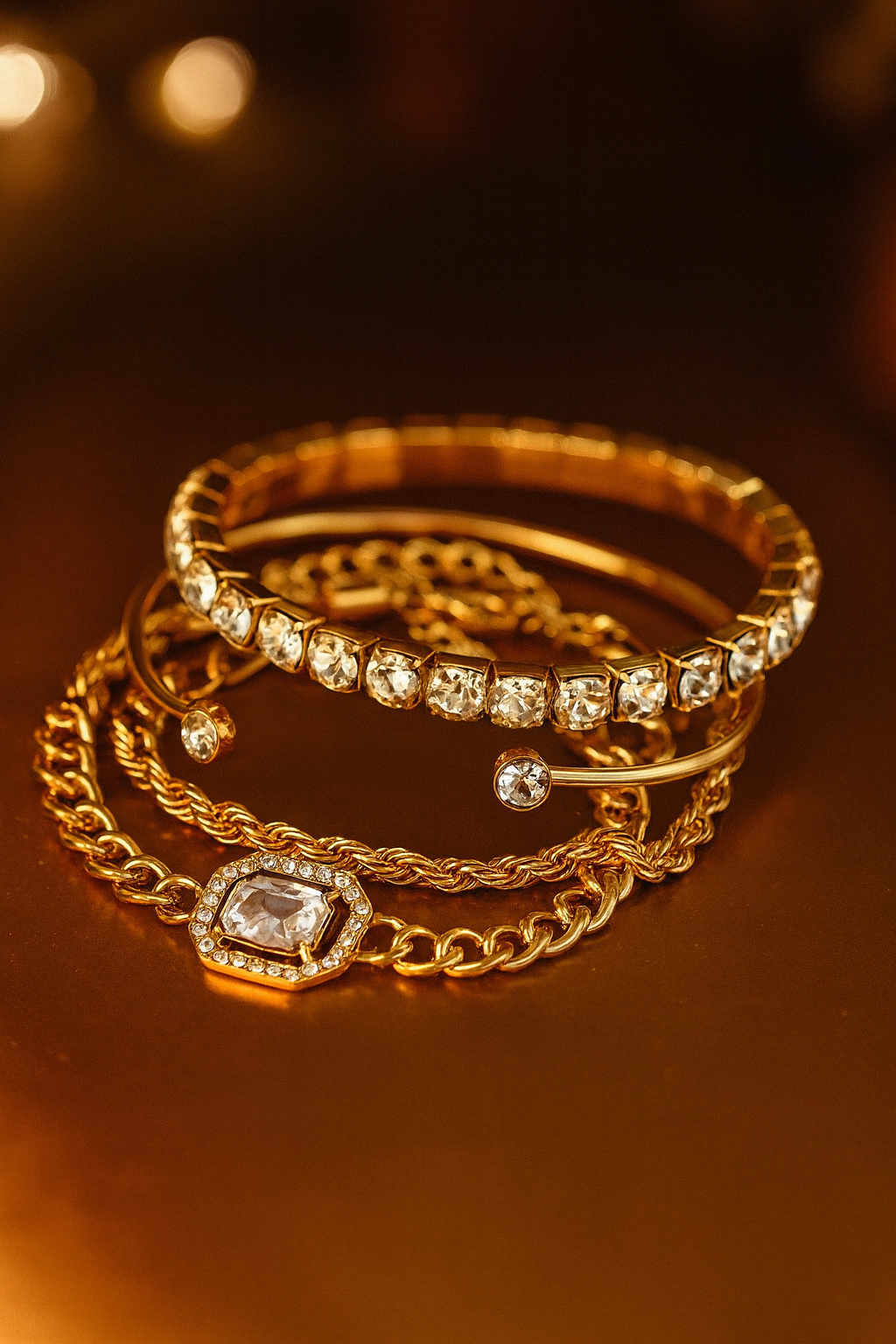 Radiant Elegance 4-Piece Bracelet Set