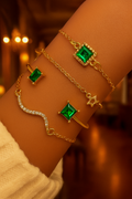 Emerald Luxe 4-Piece Bracelet Set