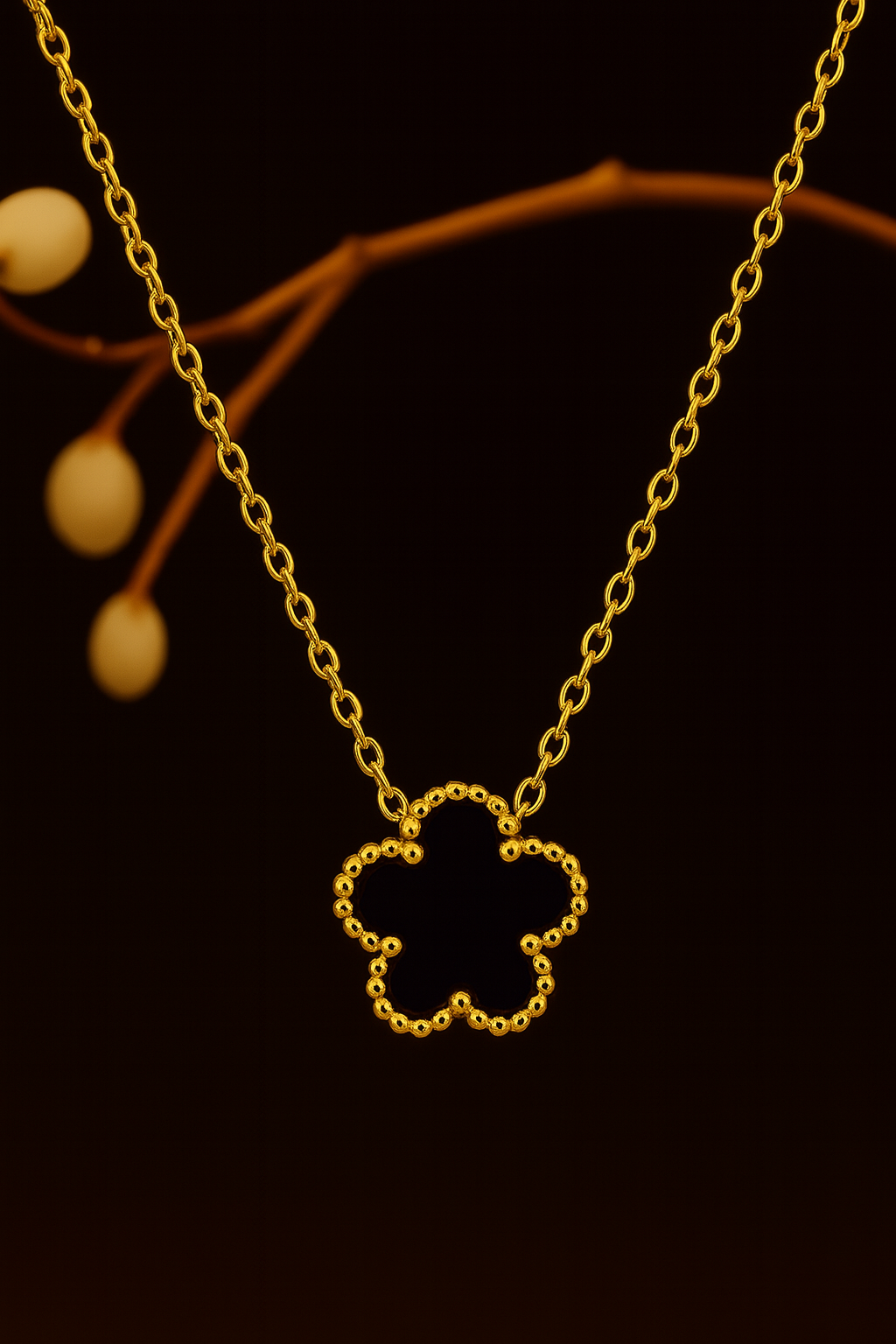 Luxe Clover Bead Necklace