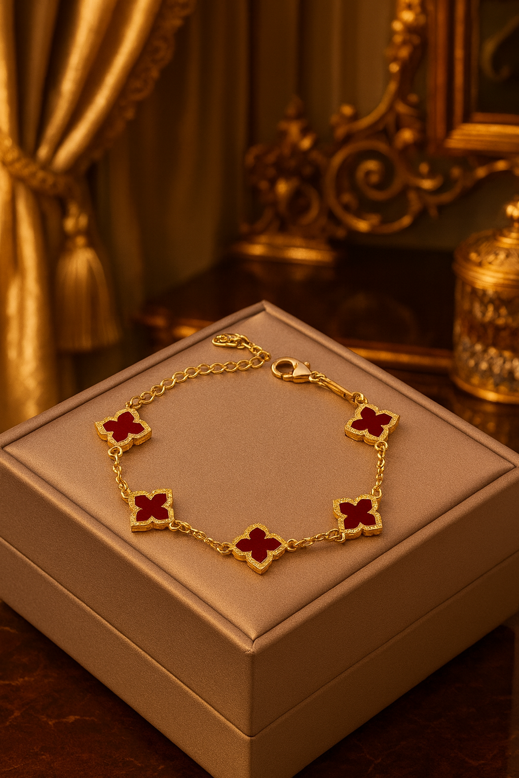 Regal Clover Charm Bracelet