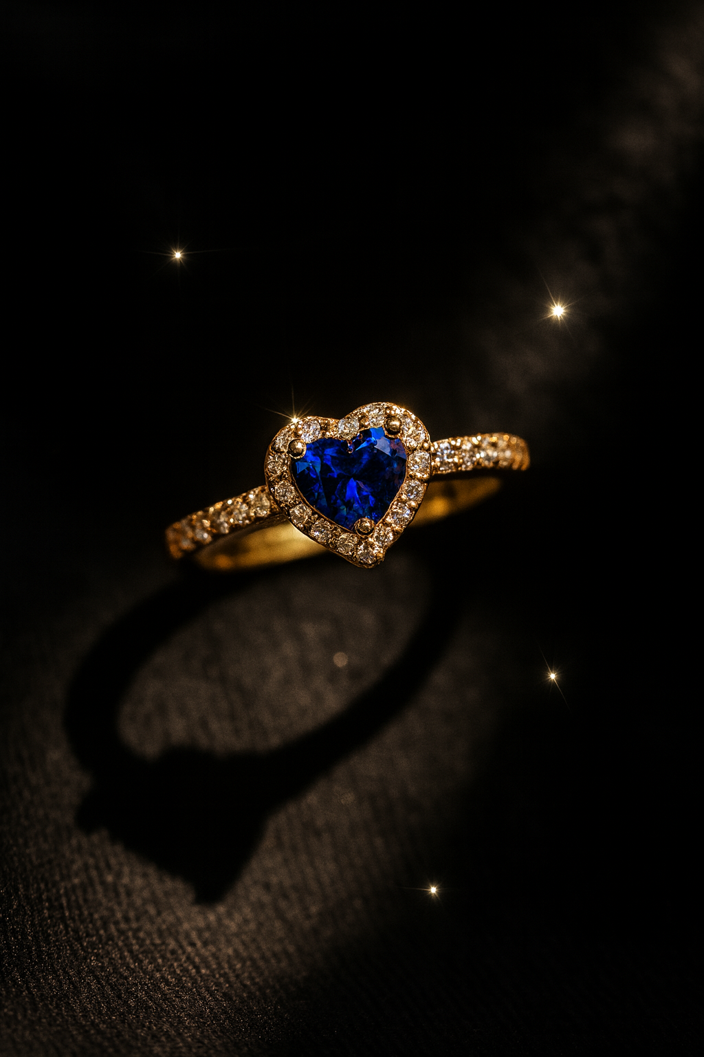 Heart Halo Gemstone Ring in 925 Sterling Silver