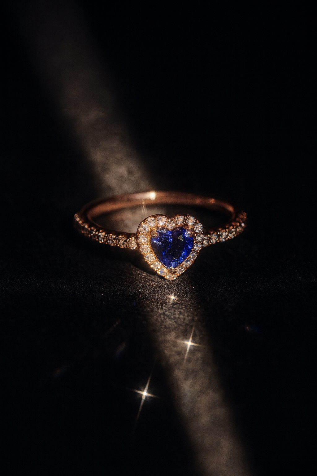 Heart Halo Gemstone Ring in 925 Sterling Silver