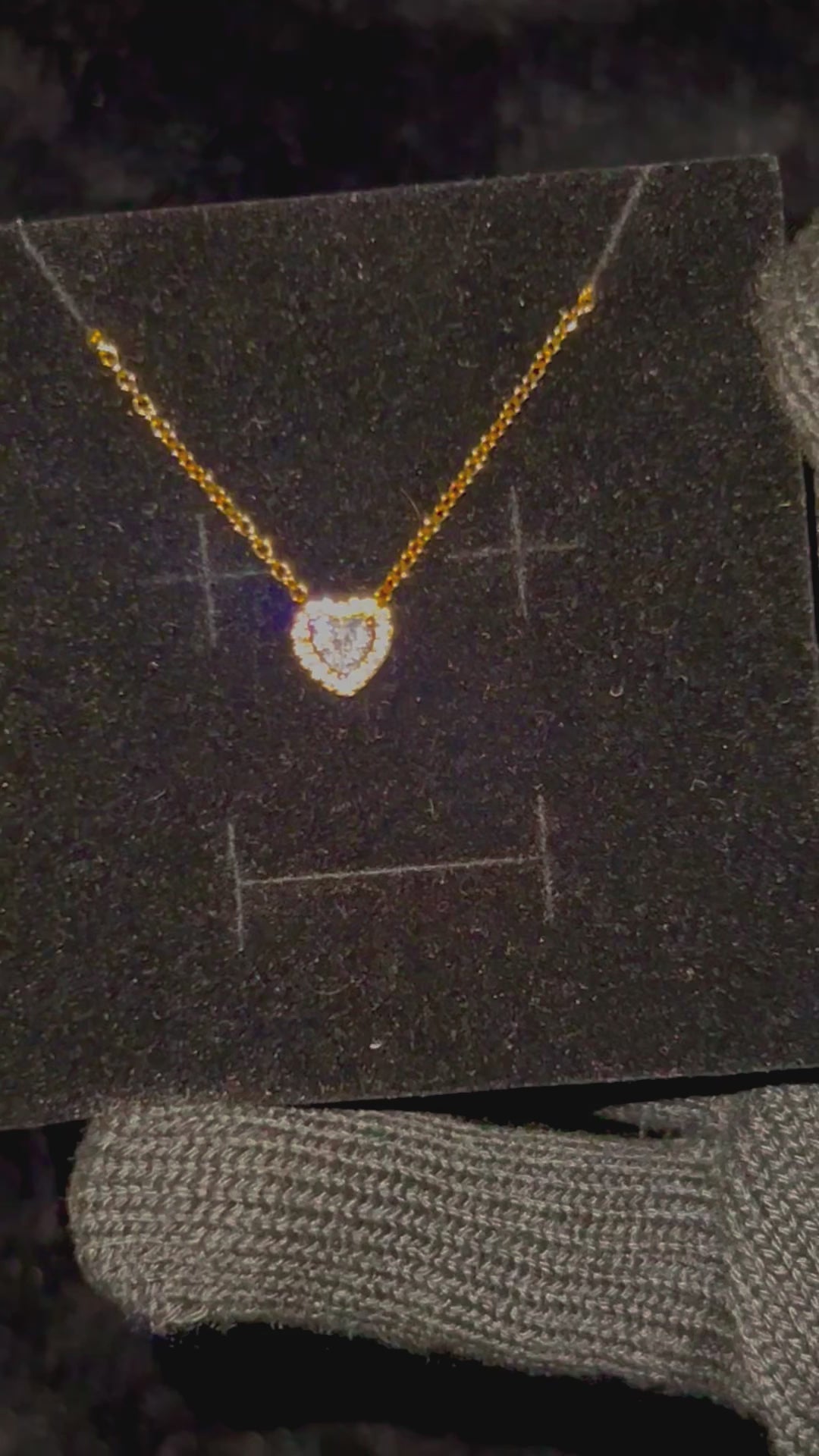 Sparkling Heart Pendant Necklace