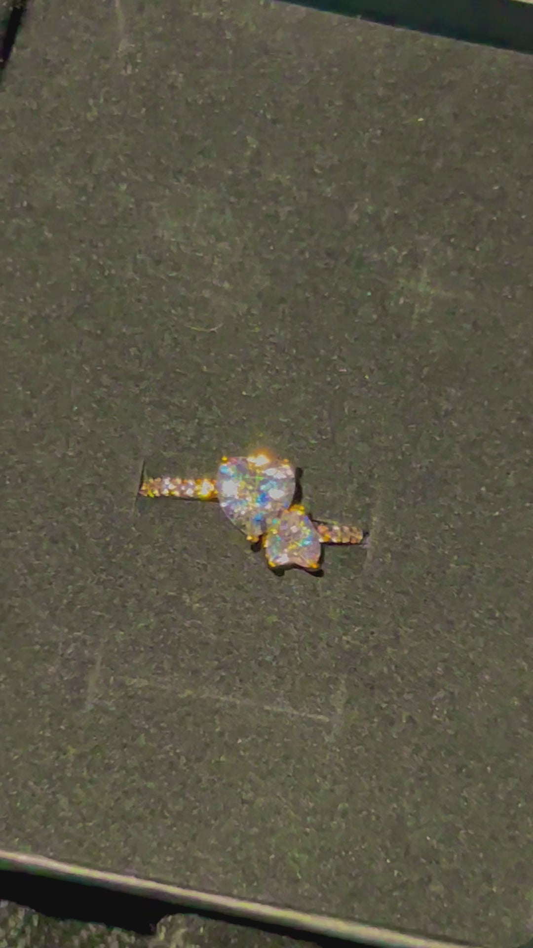 Double Heart Crystal Ring