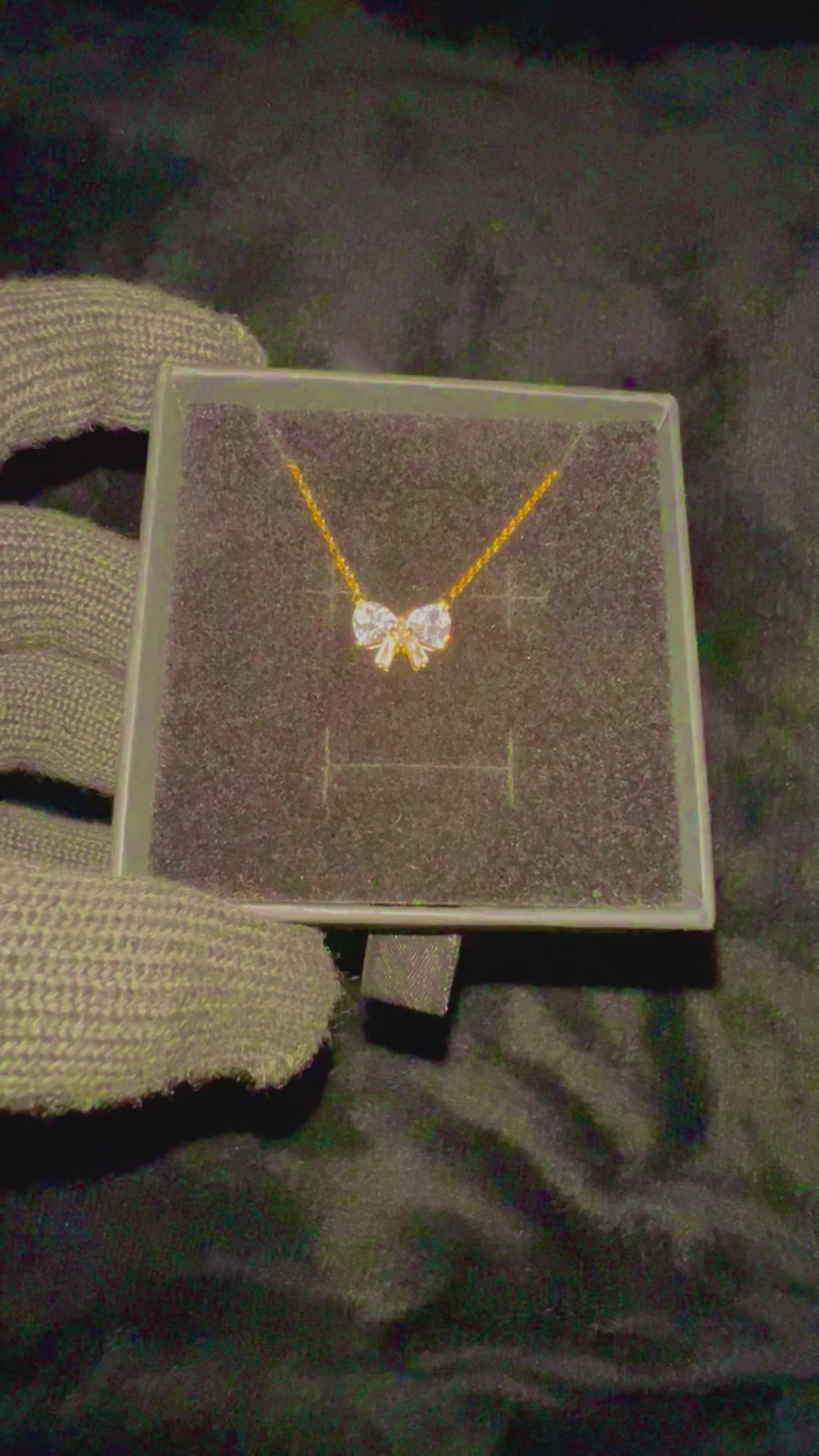 Crystal Butterfly Pendant Necklace