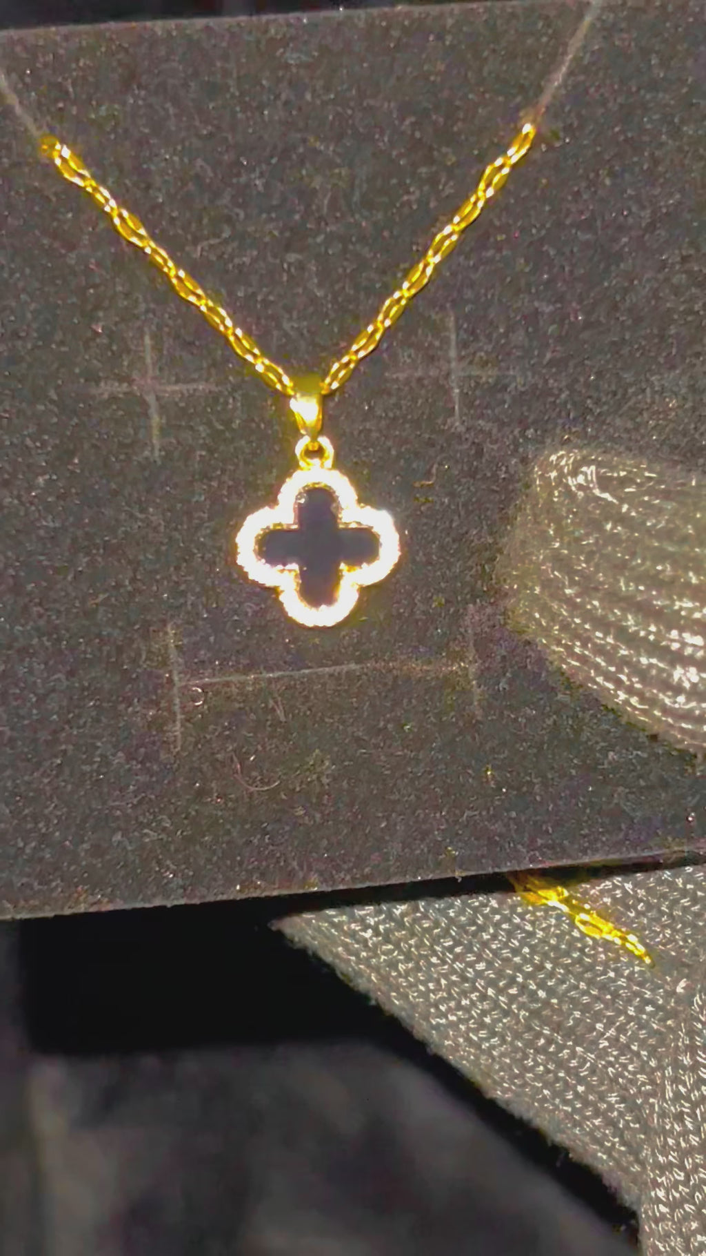Golden Clover Pendant Necklace