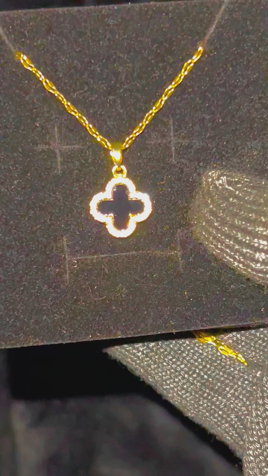 Golden Clover Pendant Necklace