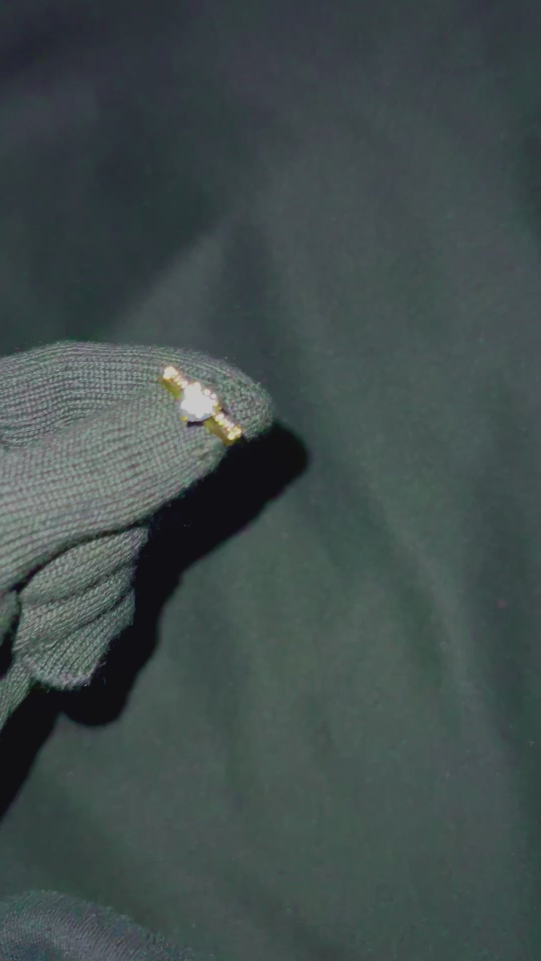 Heart-Cut Sparkle Duo Ring Set (Gold)